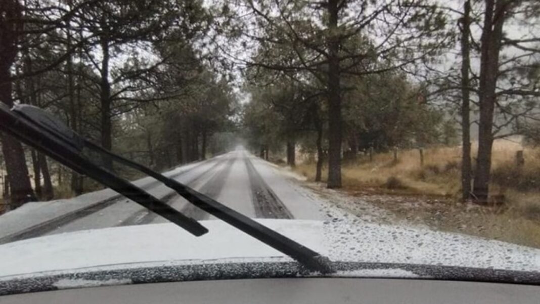 Nieve en el Ajusco crea gran espectáculo invernal