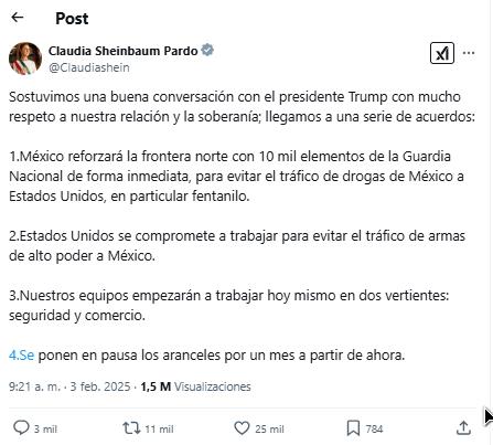 2025-02-03-10_17_59-20-Claudia-Sheinbaum-Pardo-en-X_-_Sostuvimos-una-buena-conversacion-con-el-pre