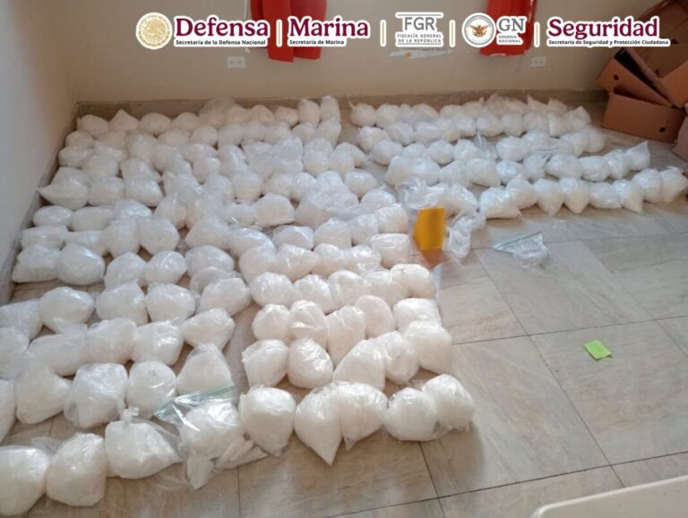 Incautan diversos paquetes con metanfetamina y cocaína en Baja California