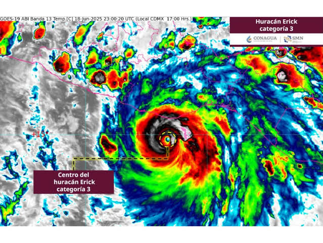 Realizan operativo especial en Guerrero y Oaxaca ante arriba del huracán Erick