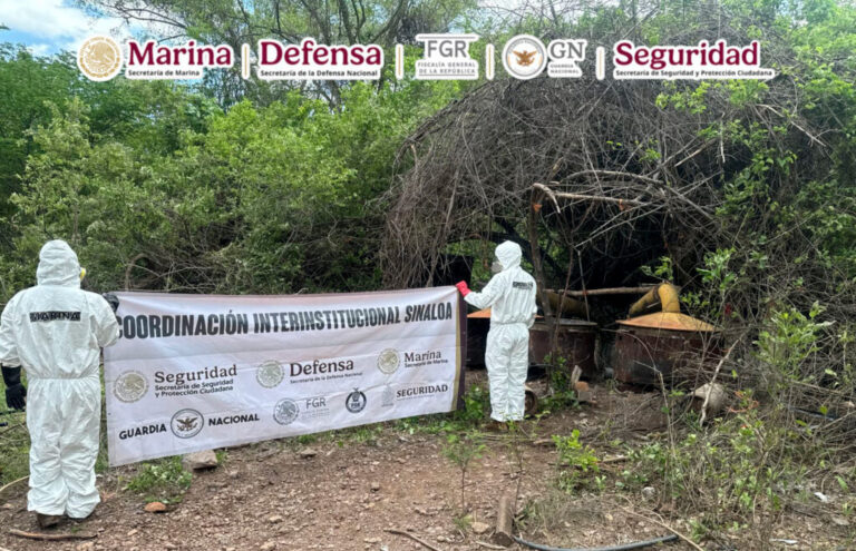 Neutralizan laboratorio de drogas sintéticas en Culiacán