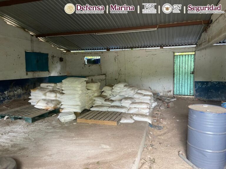 Aseguran en Chiapas y Guerrero 2.5 toneladas de metanfetamina y un laboratorio clandestino