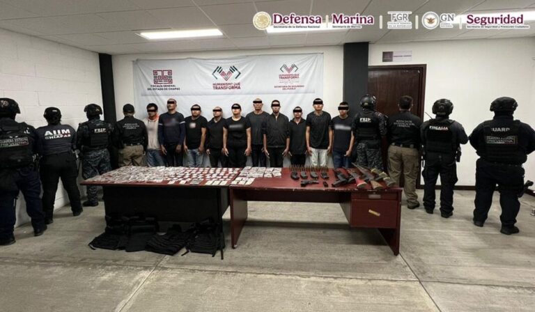 Detienen en Chiapas a miembros de organización delictiva