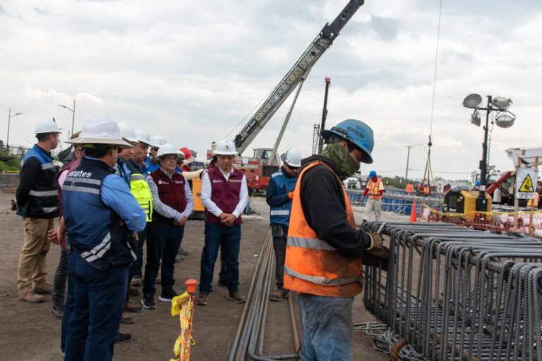Avanza construcción del Puente Peñón Texcoco-Avenida 602, obra que beneficiará a 53 mil conductores al día