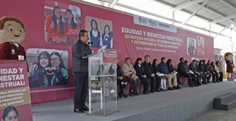 Destina EdoMéx 20 millones de pesos para distribuir más de 537 mil paquetes de toallas sanitarias a estudiantes